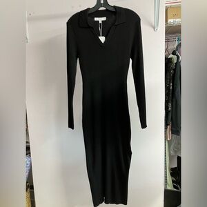 Adyson Parker Women’s Midi Dress, Size M, Body Contoured, Black, NWT